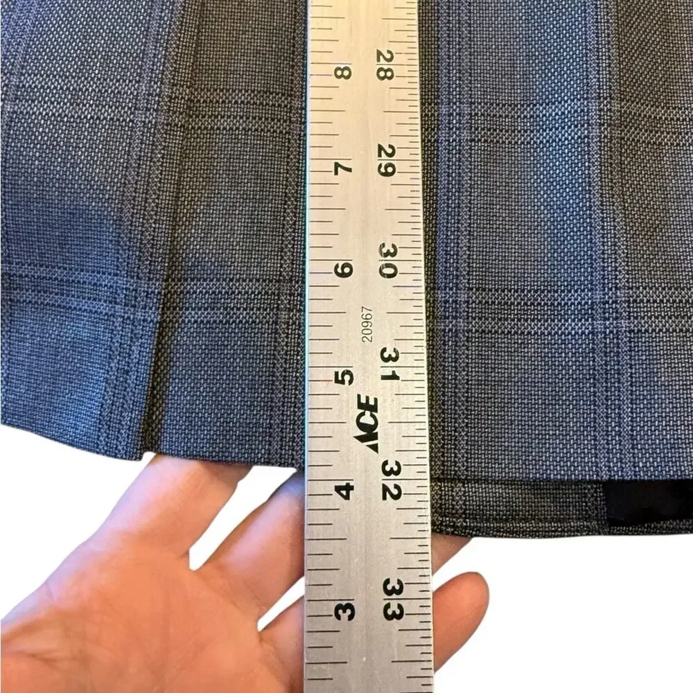 Circle S Men's 44R Western Style Gray Windowpane Blazer